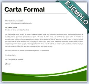 Carta formal ¡Partes, estructura y ejemplos 2018!